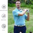 Alex Vando Mens Golf Shirt Moisture Wicking Quick-Dry Print Performance Polo Shirts for Men (Blue, XL)