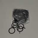 Hotop 30 Pcs Metal Drapery Curtain Rings 0.98/1.26/1.65 inch Interior Diameter and 30 Pcs Hanging Curtain Drapery Pin Hooks for Window Door Shower(32 mm,Black)