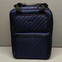 LUGGEX Underseat Carry On Luggage with Wheels, UDK-Plus Large-Capacity Lightweight Soft Sided Personal Item Suitcase for Short Trips (UX-Plus, Blue Black, 16 Inch)