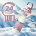 Momcozy 22oz Portable Breast Milk Cooler for Outdoor, Life Saver with 360 Total Cooling for 24 Hours, Larger Capacity Travel Breastmilk Chiller with 2pcs Baby Bottles for Breastmilk Storage