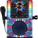Singing Machine SML625BTBKD Karaoke Machine, Portable Bluetooth CD+G Karaoke System, Black