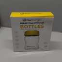 Breastmilk Bottles 6pc Set with Leak Proof Lids, 6.oz 180ml Reusable Wide Neck Bottles Best for Breast Milk Collection & Storage Solution, BPA Free, Fits Spectra & Avent Models