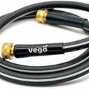 Vego Garden Leader Hose 6ft with Brass Thread and Swivel Grip Sleeve, 1/2" Leader Garden Water Hose with Male to Female Fittings for Garden & Yard