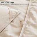 Pacific Coast Lightweight Goose Feather Down Fiber Comforters Queen Size, Summer Duvet Insert, Ultra Soft, Breathable, Hotel Luxury Bedding Comforter with 8 Tabs, Beige, 90 x 90 inches