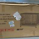 Homey Pet 30 Inch Wire Dog Crate for Small Dogs with Lockable Wheels, Black