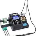 WEP 982 II Precision Soldering Station Kit with 3 C245 compatible Soldering Iron Tip Cartridge, Lead-Free Solder Wire, 4 Memory Channels, Tip Change Groove, Integrated Cleaning Tools