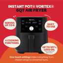Instant Pot Vortex XL 6 Qt 4-in-1 Air Fryer, Black