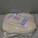 LONBET Laundry Basket with Lid, Made from Breathable Fabric | Aesthetic Clothes Hampers for Laundry with Side Handles & Sturdy Bamboo Frame (26 Gallons - Single, Beige)