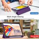 iMieet iPad (A16) Case 11th Gen/iPad 10th Generation Case [11-Inch 2025/10.9 Inch 2022] with Pencil Holder, Trifold Stand Smart Cover with Soft TPU Back,Auto Wake/Sleep(Dark Purple)