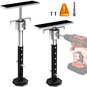 BuyGoe RV Slide Out Support Jacks with Flat Top Block, Adjustable from 16" to 36", Heavy Duty Quick Lift Stabilizer up to 5000 lbs Capacity,Set of 2 Trailer Stabilizers for Travel Camper RV