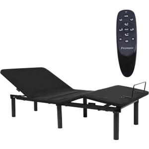 Fromann Adjustable Twin XL Bed Base Frame with USB Ports, Zero Gravity, Under Bed Led Lighting and Three Leg Heights No Tools Assembly