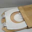 Bemis 1500EC Durable Wood Toilet Seat with Easy Clean Hinges, Made in USA, Elongated, Ice Grey