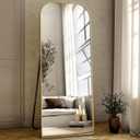 56x21 Inch Full Length Mirror - Large Floor Standing & Wall Mountable Full Body Mirror with Sturdy Aluminum Frame, Arched Top Design, Freestanding or Hanging for Bedroom, Living Room, Cloakroom,Gold