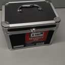 Vaultz Secure Security Lock Boxes - Safe Combination Lock Box, Storage for Documents, Valuables, Medicine & Money - 9.88 x 7.75 x 7 Inch - Black/Chrome