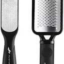 Fu Store 1 Foot Files Callus Remover Stainless Steel Foot Rasp  and Dual Sided Feet File Professional Scrubber Pedicure Tools Premium for Feet Care Remove Hard Skin
