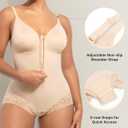 SHAPELLX Shapewear for Women Tummy Control Half Body Shaper Snatched Zipper Butt Lifting Faja Colombiana Bodysuits for Women, Medium
