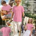 YooAurvox Boys Shirts Short Sleeve Summer Tops Kids Crew Neck Loose Casual Basic Tees for Boys 5-14 Years(Pink,5-6 Years)
