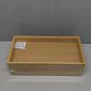 Silverware Tray for Drawer, Stackable Kitchen Bamboo Drawer Organizer 12" x 6" x 2" Set of 2