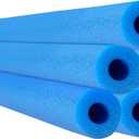 Chochkees Blue Pool Noodles Swimming Hollow Core Foam Tube, Floating Thick Noodles for Floating, Pool Accessories, 52", 6-Pack