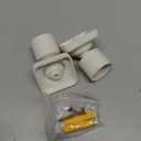 Shower Rod Holders for Wall - Angled 25mm Bracket & Rotation Knob Set, Includes Screws & Plugs for Sloped Ceiling (2, White)