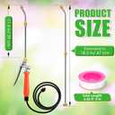 Enhon 24" All Metal Replacement Sprayer Wand, Built in Shut Valve Stainless Steel Spray Wand, Retractable Stainless Steel Pump Action Pressure Sprayer with Adjustable Nozzle & Hose