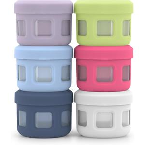 Ello Reusable Condiment Containers with Screw-on Leak Proof Lid | Perfect for Salad Dressing Sauce Dips Lunchbox Picnic Travel Bento Box | BPA-Free | Dishwasher Safe