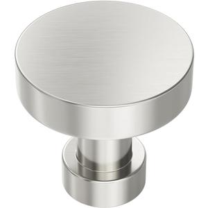 5 Pack Cabinet Knobs Brushed Nickel - Solid Drawer Knobs for Dresser, Modern Round Kitchen Cabinet Hardware