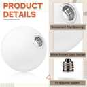 Retisee 4 Pcs Glass Globe Replacement for G9 Bulb Lighting Replacement Glass Lampshade 4 Inch Light Bulb Cover Light Fixtures, 0.8 Inch Fitter (Milky White)