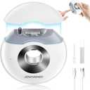 Electric Nail Clippers Automatic Nail Trimmers with Dual Blade Heads, LED Light, Nail Care Tool, Cutter & Grinder for Fingernails, Safe for Babies, Kids, Adults, Seniors, Weak Hands