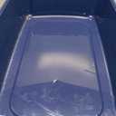 IRIS USA Cat Litter Box XX-Large Open Top with High Sided Walls Tall Scatter Shield Scoop Included Easy Clean Plastic Pan for Big Cats Kittens Multi-Cat Households 30"L x 20"W x 14"H Navy