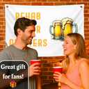 3x5 Feet Rehab Is For Quitters Single Sided Flag with 4 Grommets - College Bedroom Frat Man Cave Wall Hangings White Banner - Student Flag - Funny Tapestry Cool Wall Polyester Flags for Decor College