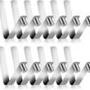 Sliverdew 12-Pack Tent Pole Clips, 8mm Stainless Steel, Spring Snap, Kayak Paddle, Camping Tent, Sunshade, Universal
