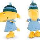 Peanuts Woodstock Winter Coat Holiday & Christmas Bedding Super Soft Plush Cuddle Pillow Buddy, (Officially Licensed Product) by Franco (Standard)