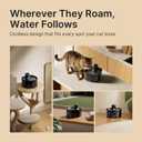 Wireless Cat Water Fountain, Cat Fountain Battery Operated, 78oz/2.3L Pet Water Fountain Cordless, 4000mAh Rechargeable Automatic Fountain with Motion Sensor, Ultra-Quiet Pump & Locking Lid, Black