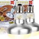 Basking Light for Reptiles, 2-Pack 100W Upgraded Intense Basking Spot, Reptile Heat Bulb Light, UVA Heat Lamp Bulbs for Bearded Dragon Turtle Chicken