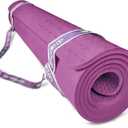 JELS Extra Wide Premium TPE 10MM PRO Yoga Mat - Comfortable & Thick Exercise Mat with Carry Strap, Ideal for Yoga, Pilates, Aerobics, and Live Streaming Workouts (purple(single layer))