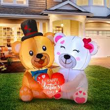 Teddy Bear Decorations For Front Yard, Inflatable, Height 64in