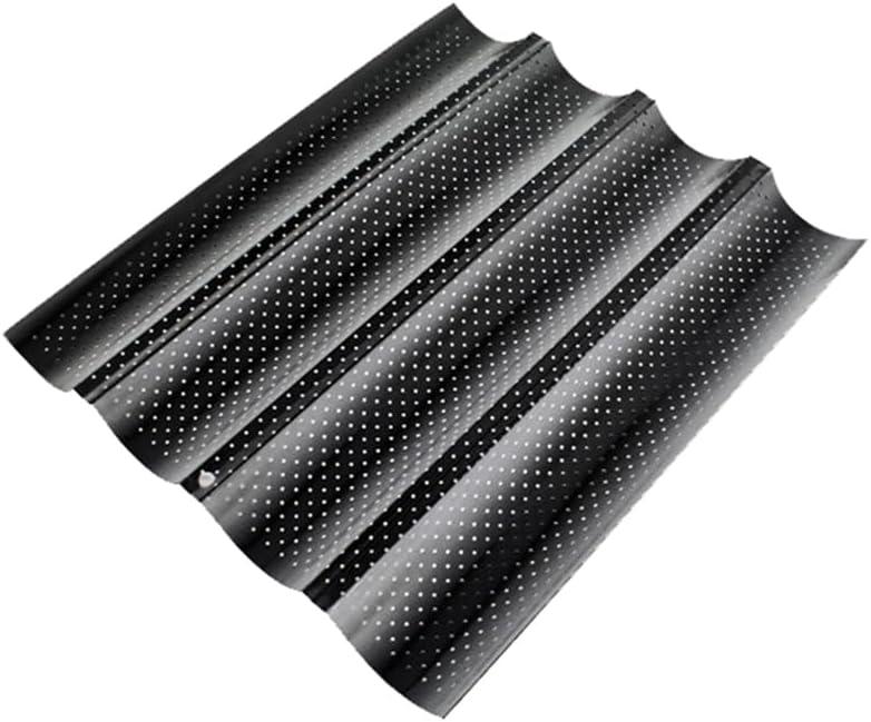 Nonstick Perforated French Bread Baking Pan Carbon Steel French Pan Bread 4 Wave Loaves Loaf Bake Mold Kitchen Tray