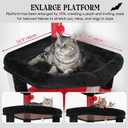 Globlazer Extra Large Platform Gothic Cat Tree, 65in Tall Sturdy Goth Cat Tower for Multiple Indoor Cats, Big Cat Tree for Large Cat with 3 Enlarged Perches, 6 Scratching Posts, Condo, S65, Red Black