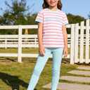 Tween Girls Clothes 2 Piece Outfits Bow Short Sleeve Tops and Leopard Print Flare Pants Summer Set