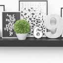 Ballucci Floating Shelf, 36" Wood Wall Shelf with Invisible Brackets for Bathroom, Living Room, Bedroom, Kitchen, Nursery, 6" Deep, Black, 36" - 1 Piece