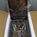 Elbourn Folding Side Table End Couch Tables,Metal Frame C-Shaped TV Stand for Sofa Living Bedroom Bedside Coffee Small Spaces(Vintage Wood Color) (Large)