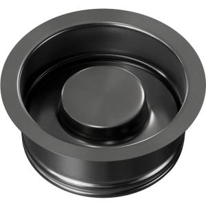 Garbage Disposal Flange, Gunmetal Black Garbage Disposal Drain Garbage Disposal Sink Flange and Stopper, Garbage Disposal Flange Plug for 3-1/2 Inch Drain Hole, Sink Flange and Stopper