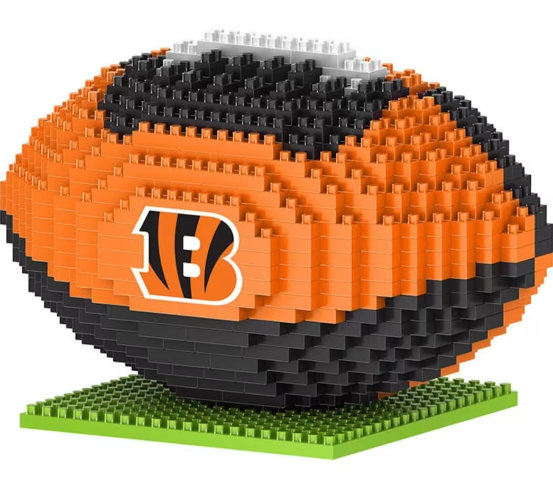 CINCINNATI BENGALS 3D MINI BRXLZ FOOTBALL BUILDING BLOCKS