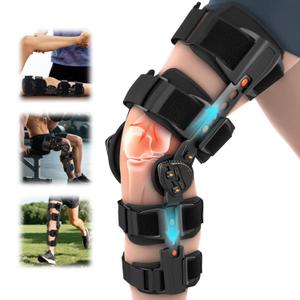 Dnogjo Hinged Knee Brace for Women&Men, Knee Brace with Side Stabilizers Provides Elastic Support, Knee brace for Meniscus Tearcan Improve Mobility and Relieve Pain, Reduce Knee PressureBlack