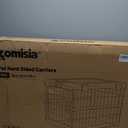 ZOMISIA Collapsible Dog Crate for Large Dogs - 36" L Heavy Duty Dog Kennel No Tools Required with 4 Sides Steel Foldable Cage for Dogs Indoor Furniture, Portable Carrier with 2 Smooth Wheels, Beige