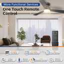 Ceiling Fans with Lights, 42 Inch Ceiling Fan with Light And Remote, 3CCT Flush Moun Low Profile Ceiling Fans, 6 Speed Noiseless LED Ceiling Fan, Black Ceilings Fan with Remote for Bedroom Living Room