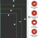 Large Exercise Mat, 7'x5'/6'x4'/8'x6'/10'x6', 8mm PVC Workout Mat