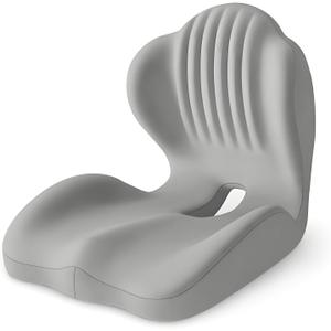 Lotarrotta Ergonomic Seat Cushion with Lumbar Support, Multi - Purpose Orthopedic Seat Pillow for Office Chair, Car, Dining Chair, Truck, Relief for Back, Hip, Leg Pain (Standard, Grey)