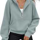 AUTOMET Womens Hoodies Fleece Fall Fashion Outfits Workout Sweatshirts Y2k Winter Zip Up Jackets Oversized Tops Clothes 2025 S Greygreen